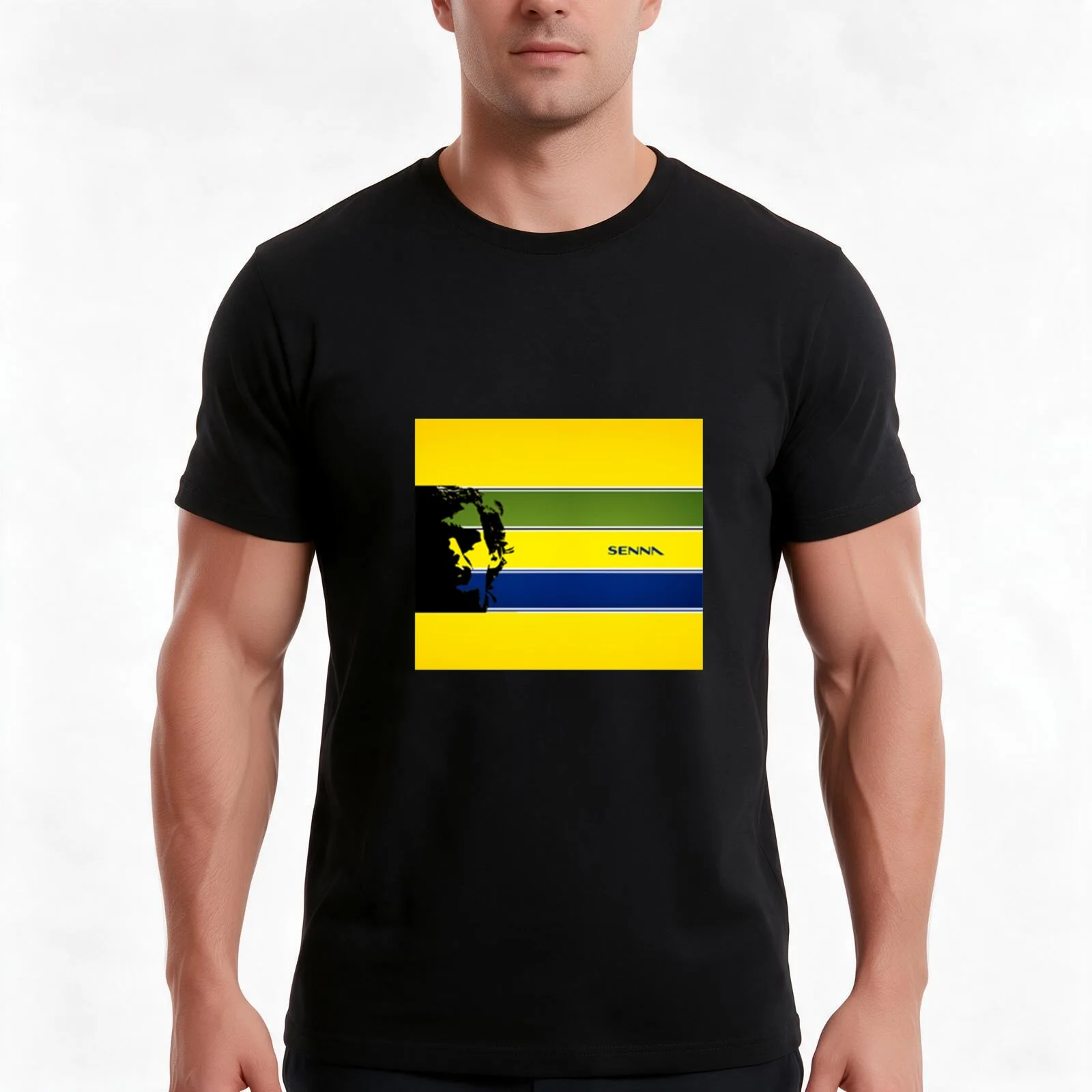 Senna - SPRT0003 T-Shirt, Summer Casual Cotton Tee, Oversized Streetwear Tops, Vintage Graphic Print, Loose Fit Short Sleeve