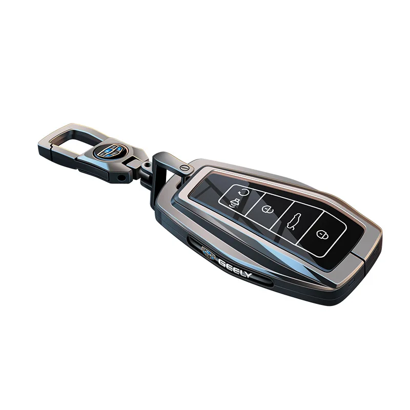 

Zinc Alloy Key Cover Case for Geely Xingrui/Xingyue L/Emgrand/Boyue/Galaxy E5/L7/L6/Binyue/Binrui/Icon - Key Fob Shell Keychain