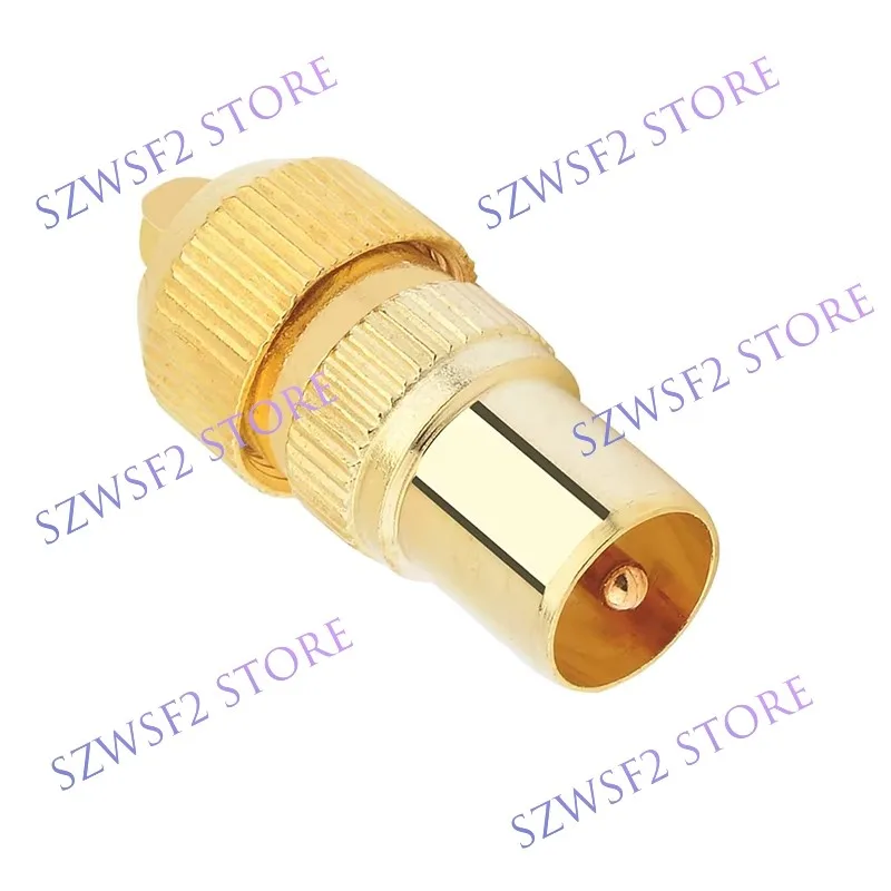 Gold Plated Stainless Steel Material TV Male Or Female Connector Cable TV Three-way Plug RF Adapter E2