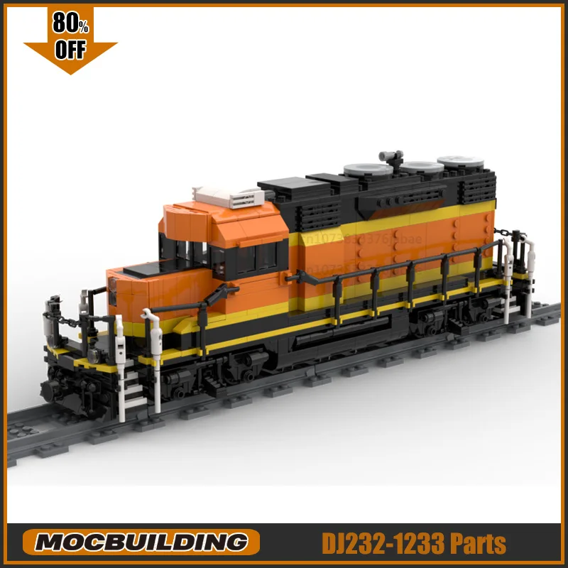 BNSF SD28P MOC Bausteine Stadt Zug Technologie Ziegel DIY Montage Fahrzeug Transport Modell Spielzeug Weihnachten Geschenke