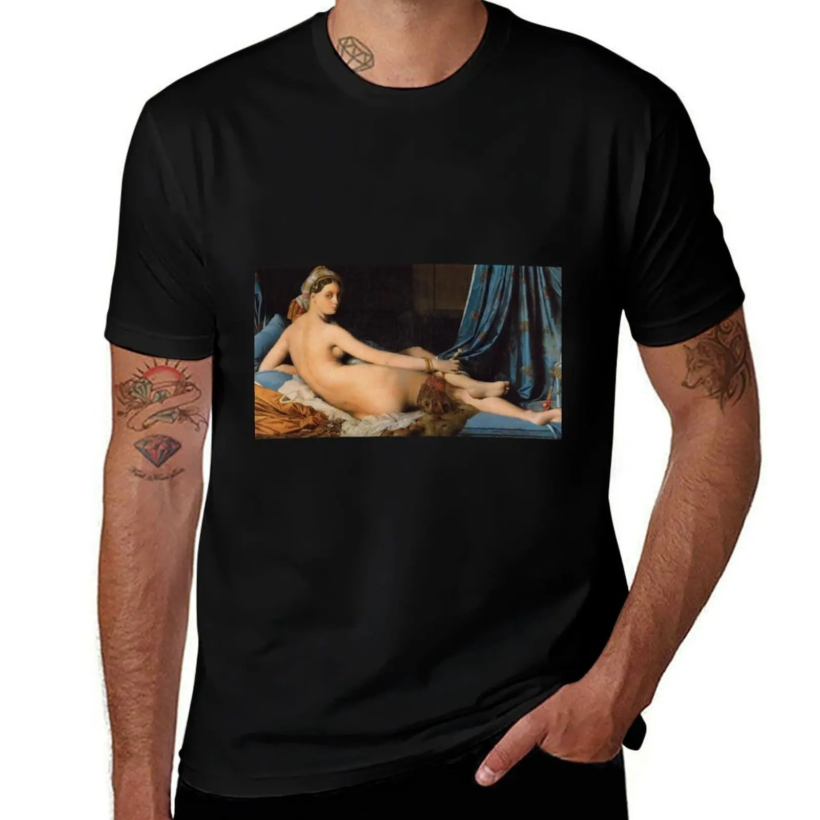 

Jean Auguste Dominique Ingres: The Grand Odalisque T-Shirt Man t-shirt Short sleeve tee vintage graphic tee Men's t-shirt
