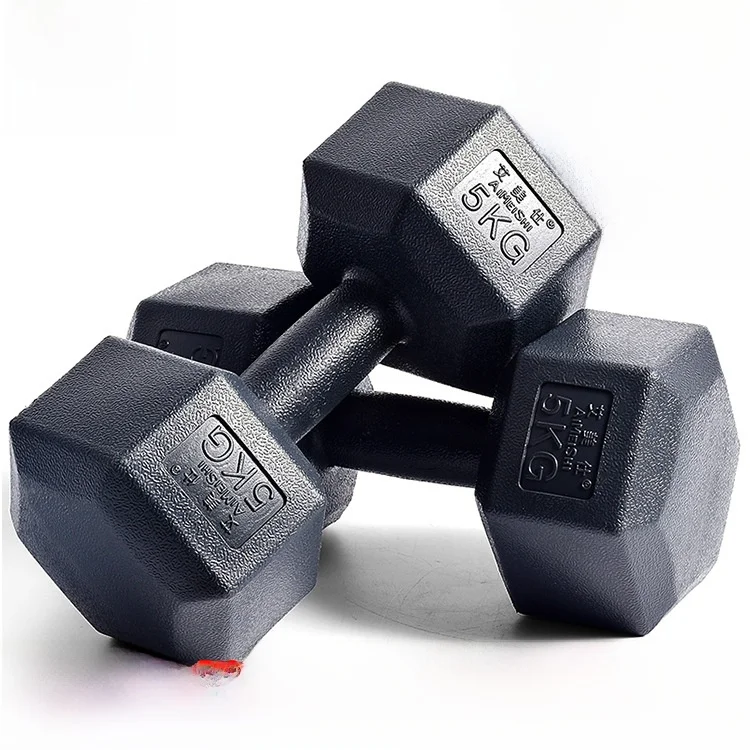 Hexagonal Dumbbells 10kg for Men Home Fitness Equipment Arm Muscle Training Accessories Primary School Children's Dumbbells
