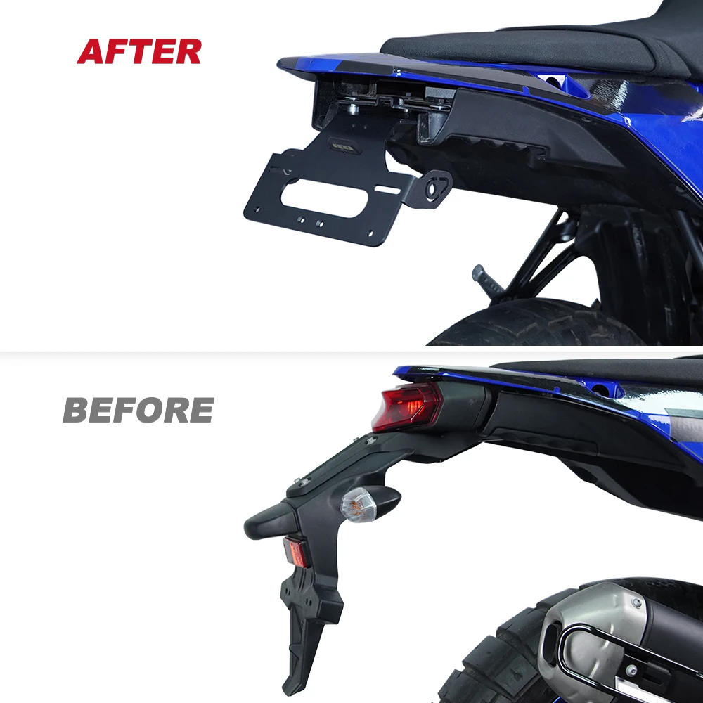 For YAMAHA TENERE 700 XTZ690/ Rally/ World Raid/World Rally T7 Rear Tail Tidy Fender Eliminator Kit License Plate Holder Bracket