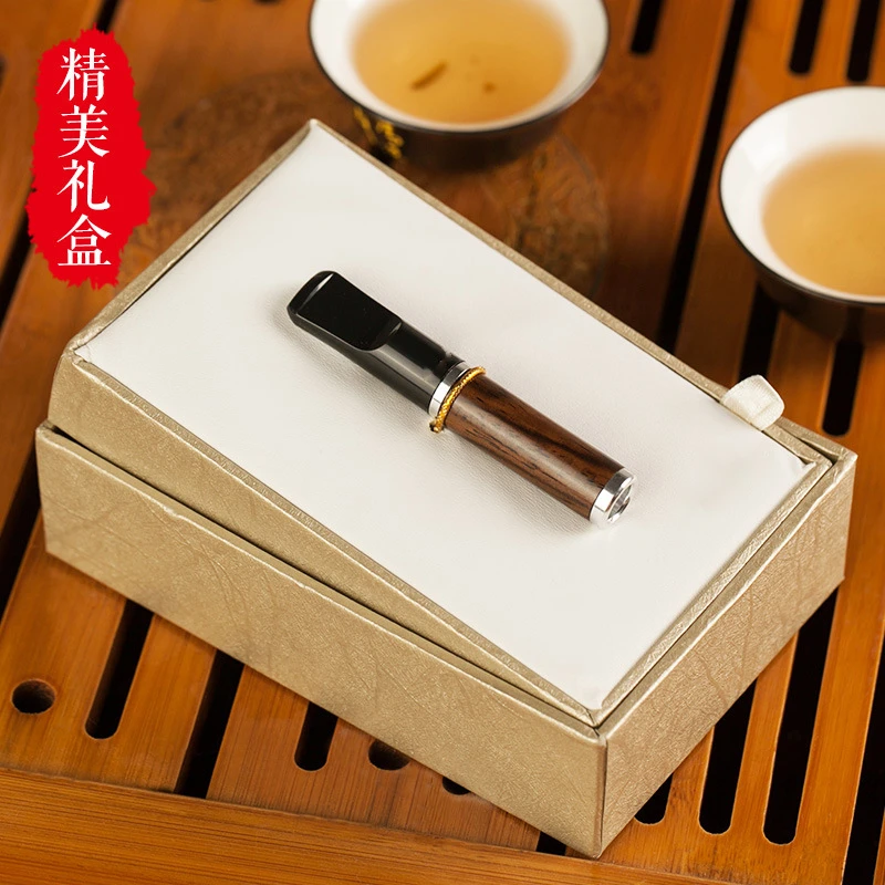 High-End Ebenholz halter zirkulierende wasch bare Zigaretten spitze Filter Raucher Set