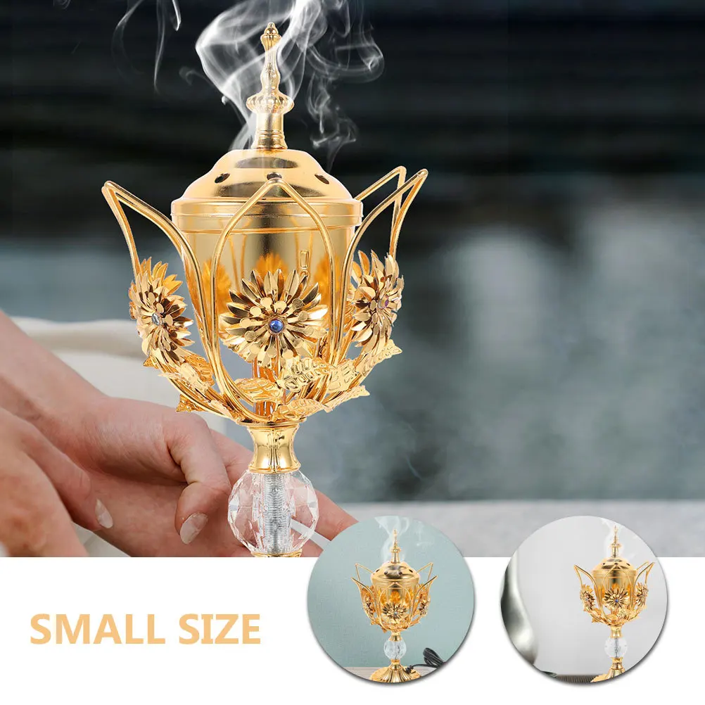 

Electric Incense Burner Iron Arabian Style Plug-in Metal Aroma Therapy Censer Burner Decorative Incense Stove Us Plug