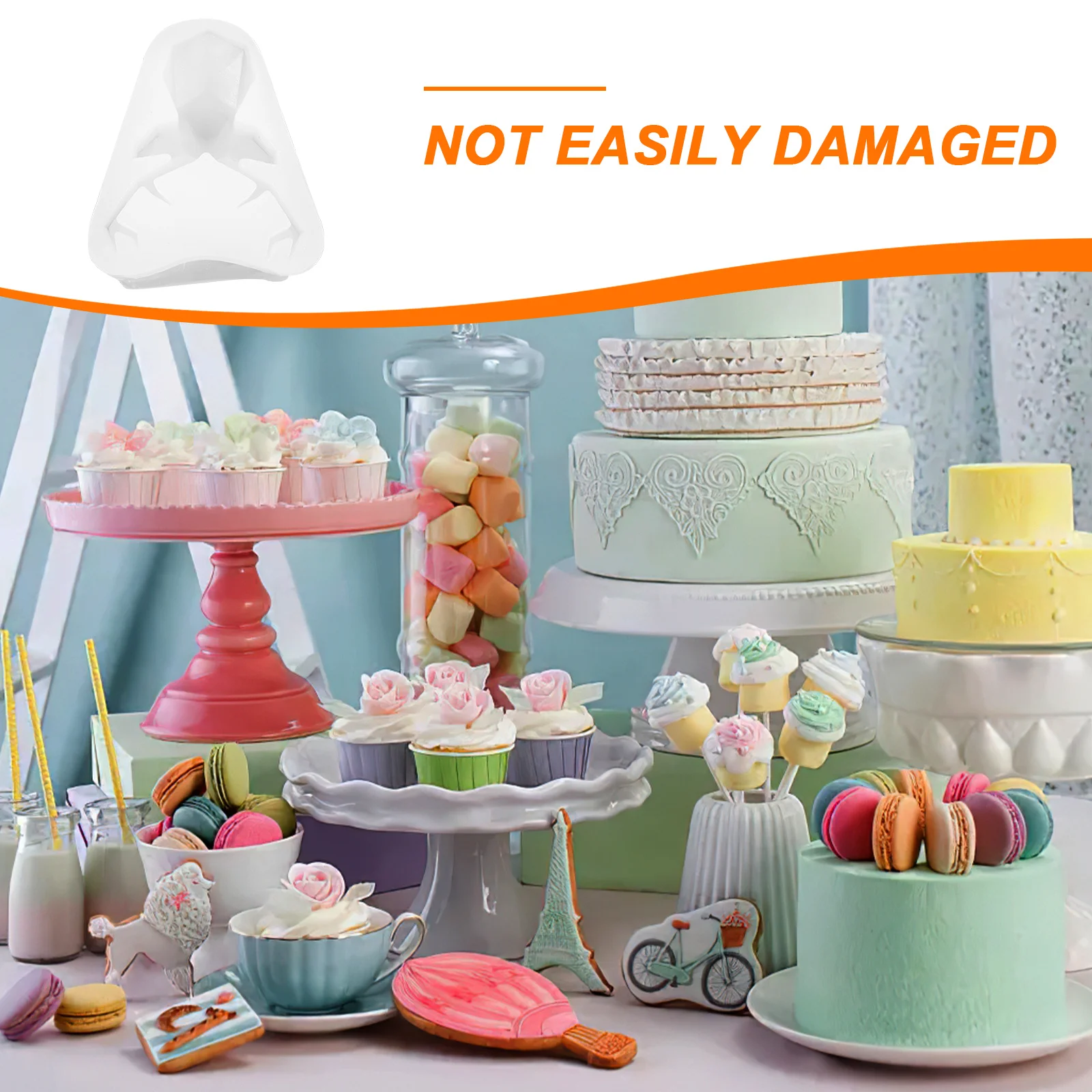 

Силиконовая форма с геометрической головой оленя, уникальный дизайн для DIY, шоколадная помадка, принадлежности для выпечки тортов, креативная форма для вечеринок