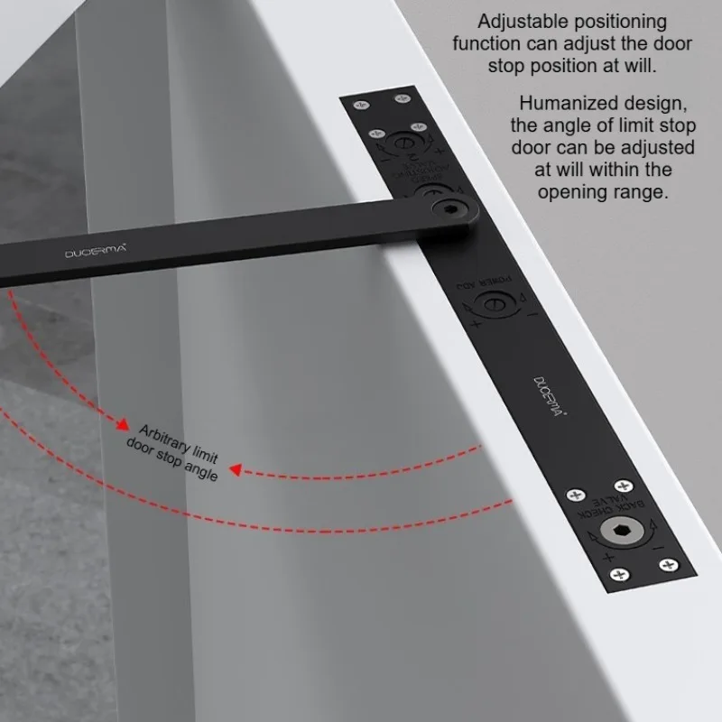 Silent Heavy-Duty Door Closers Special For Hidden Hydraulic Buffer Automatic Door Closing.