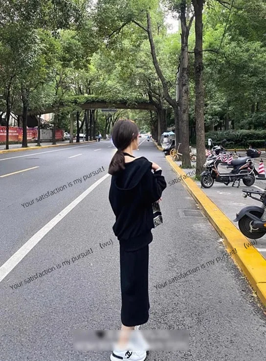 Altersreduzierung und dünner Anzug im ausländischen Stil für Damen in großen Größen, zweiteiliges Kleid mit Fleischbedeckung