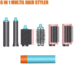 6 In 1 Multi Styler New Design Hair Dryer Hair Cylinder Comb With 30/40mm Auto Curling Barrel Hot Air Dryer Brush Styling Tool