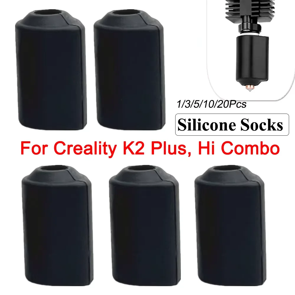Silicone Socks for Creality K2 Plus, K2, K2 Pro, Hi Combo 3D Printer Hotend Protector Cover Case K2 Plus Silicone Sleeve Sock