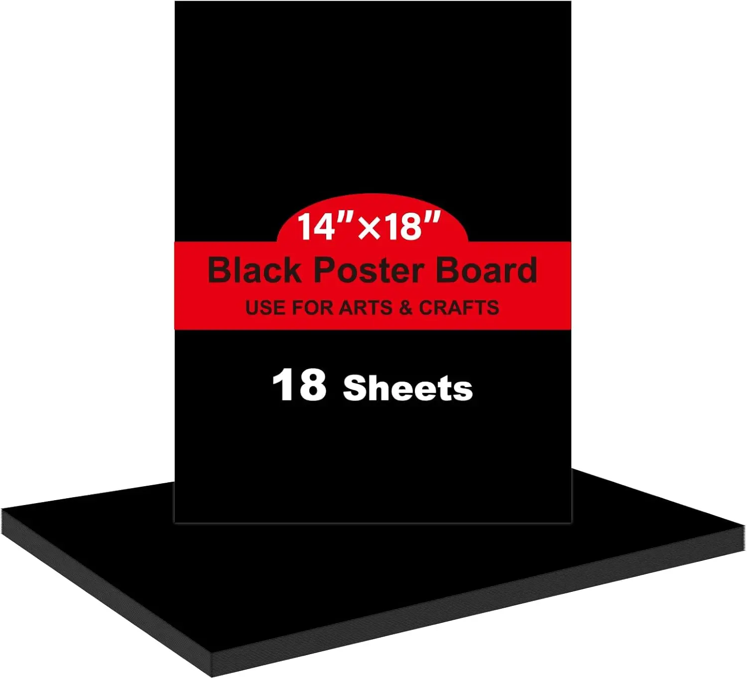 

18 Pcs Black Poster Board 14x18 for School Projects Classroom Arts Crafts Presentations Drawing Scrapbooking Blank Display
