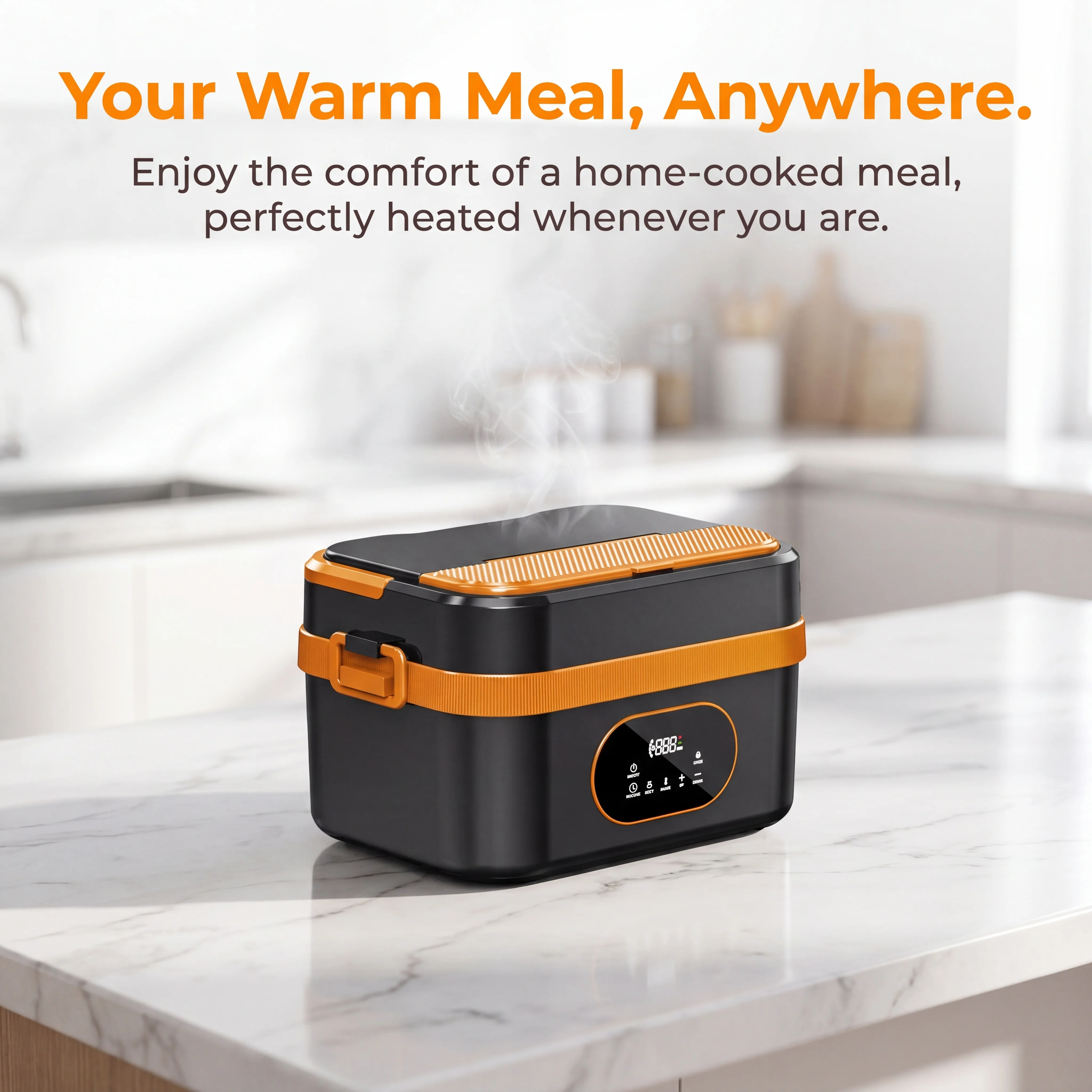 Wireless Electric Hot Meal Box Built-in Battery 18000mAh Portable Heating Meal Box Inner Liner 1500ML Fast Heating