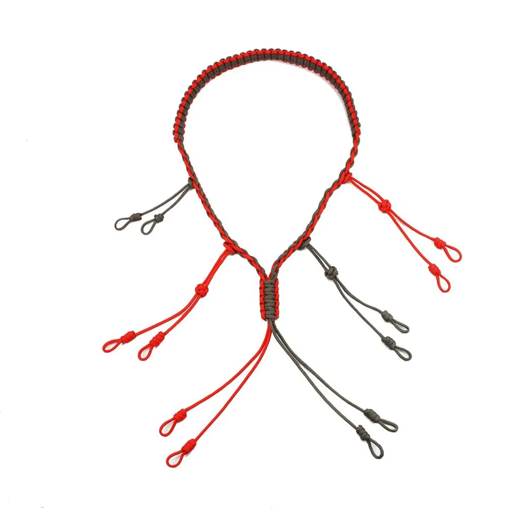 GUGULUZA Hunting Duck Call Lanyard Cord Outdoor Hunter Game Adjustable 12-ring Braided Lanyard Decoy Whistle Rope