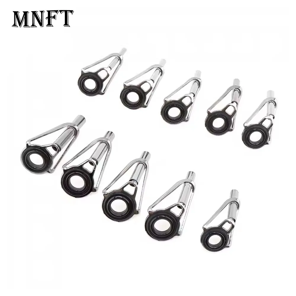 MNFT 80 Stück Angelruten-Spitzenführungsringe 1,6mm-3,8mm Edelstahl DIY Ösenringe Rutenreparatur-Set Ersatzzubehör