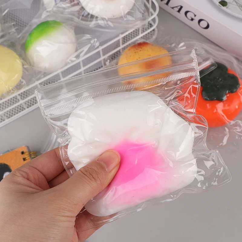 2 個ポテト絞り可能なピンチ遅いリバウンド大人のストレスリリーフピンチ手作りソフトパン絞り可能なデスクトップ装飾品ギフト