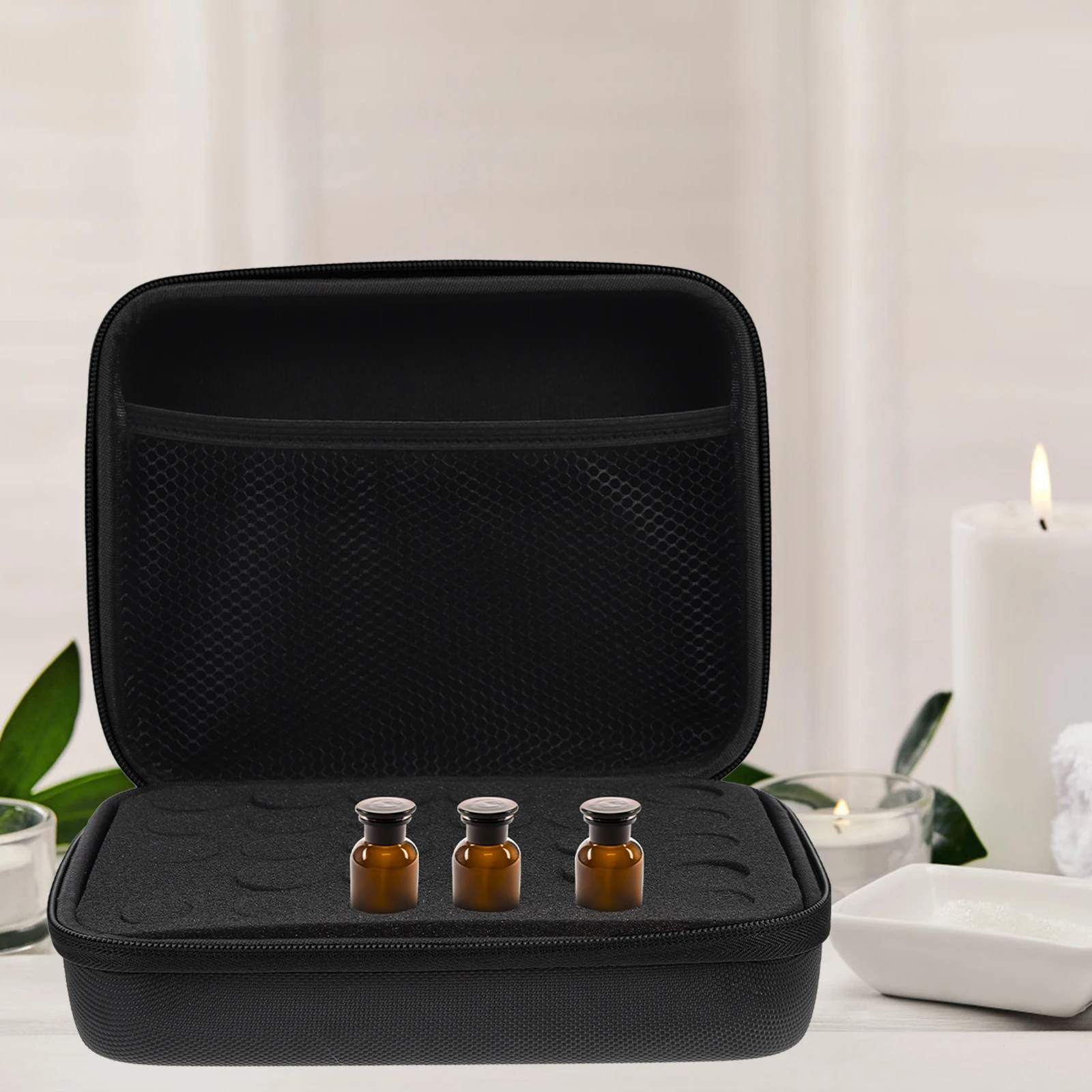 

Essential Oil ganizer 30 Compartments Portable Case for Bottles Durable EVA Material Strong Zipper Storage Solution Paint Holder