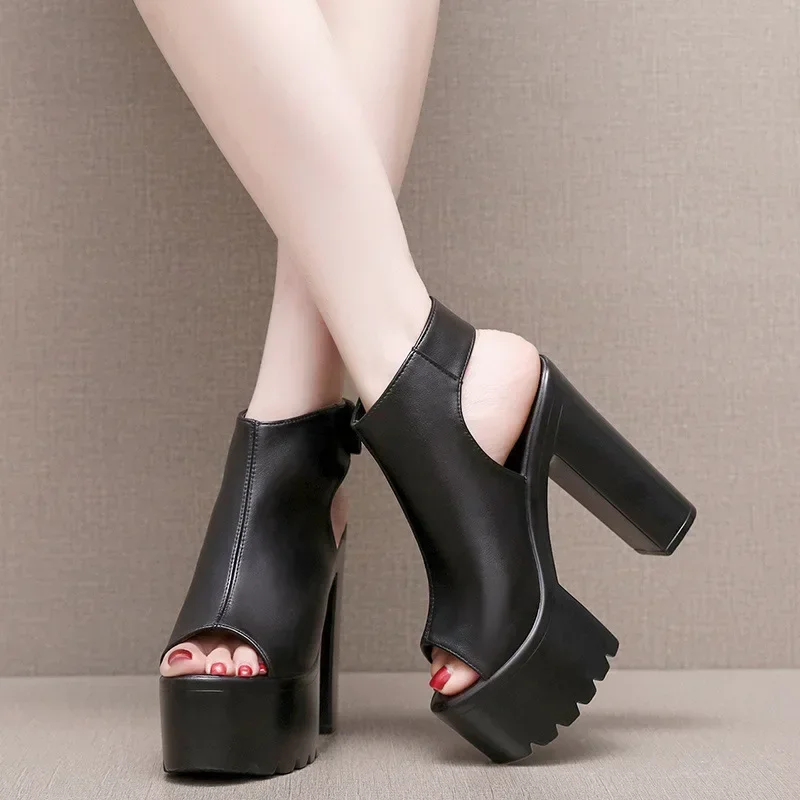 روما اللمحة تو الصنادل في الجلود المرأة الكعوب للسيدات حذاء الصيف الصنادل 2025 صناديل للنساء الفاخرة فستان جودة عالية 14 سنتيمتر