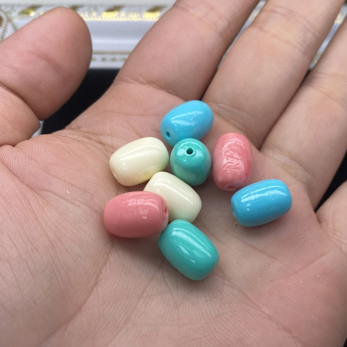 20pcs/lot Artificial Coral Beads 9.5x13mm Barrel Coral Loose Spacer Beaded for Making DIY Jewelry Necklace Bracelet Wholesale
