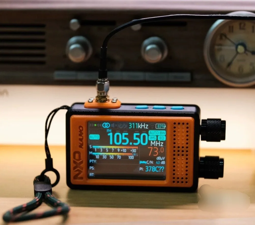 Mini Pocket TEF6686 ESP32 NXP-NANO Multiband Radio 2.4" IPS Touchscreen, 2000mAh EDC Portable FM/LW/MW/SW/AIR Receiver