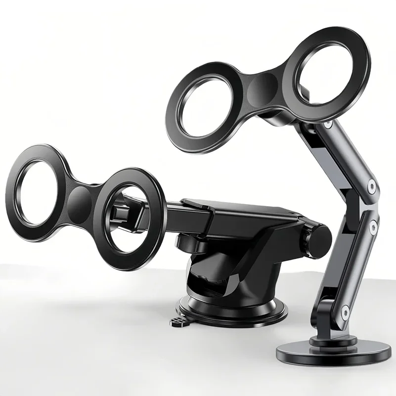 Double Phone Strong Magnetic Car Phone Holder Suction Cup Mount for Iphone 17 16 15 14 13 12 Pro Max Samsung S25 S24 S23 Stand
