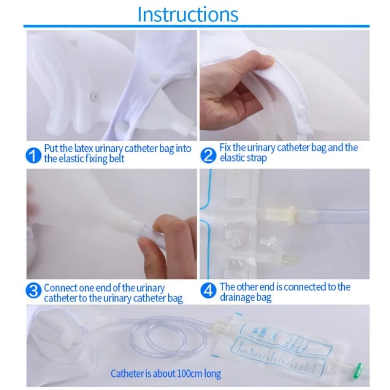 Urinary Incontinence Urinal Reusable Leak-Proof Silicone Urinal Men Women Elderly Bedridden Patients Underwear Urinating  Bag