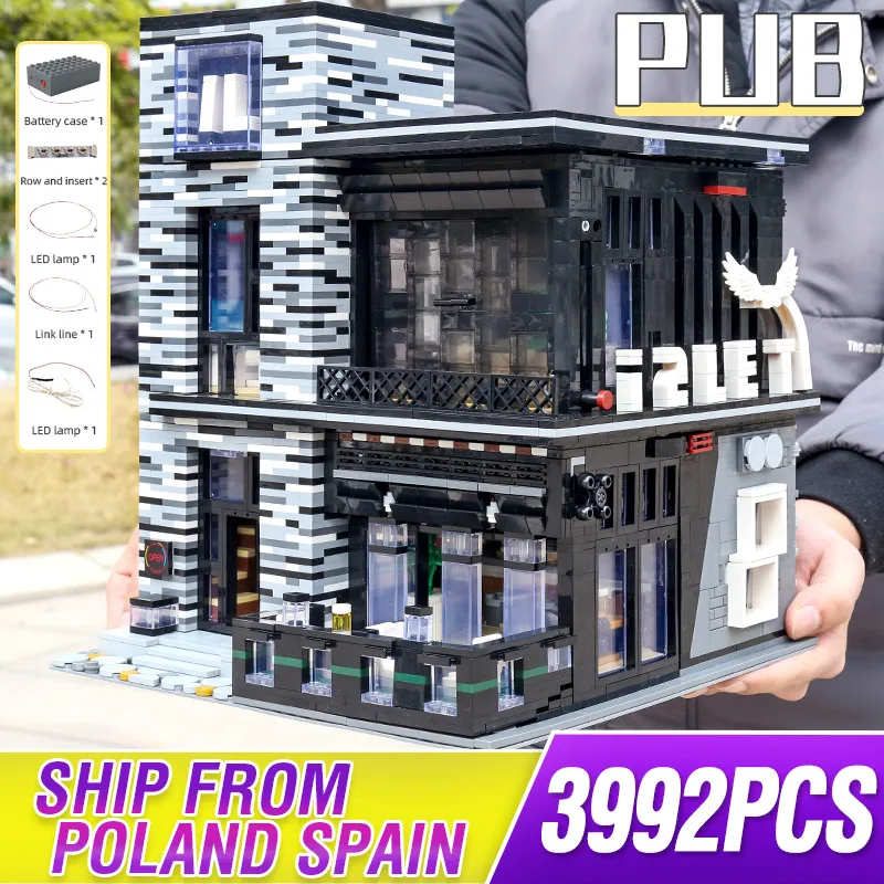 

MOULD KING 16042 Street View Modular the Pub & Restaurant Modular Construction Building Toys Set for Boys and Girls