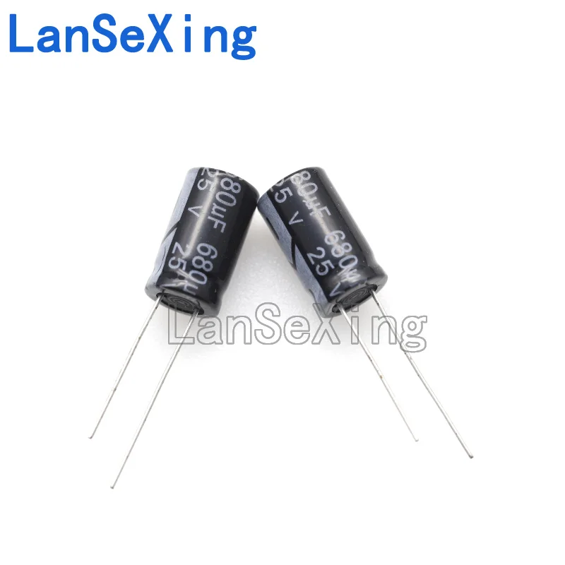 Capacitor eletrolítico de alumínio, 25V, 680UF, 25V, 10X17, pode capturar diretamente