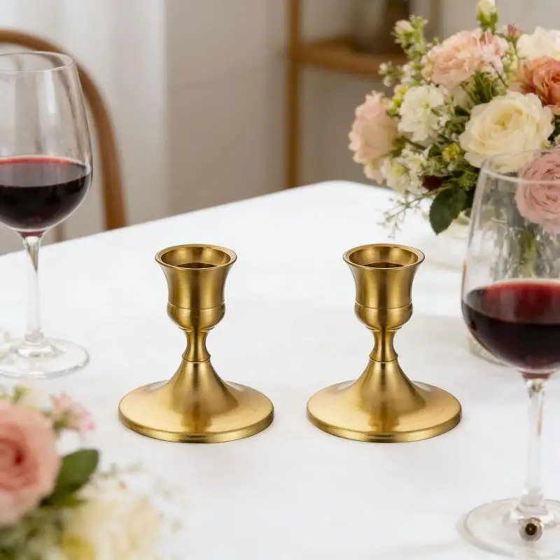 *1/2/3Pcs Vintage Elegant Metal Tabletop Candle Holders For Wedding Anniversary Home And Hotel Church Candlestick Decoration view 3