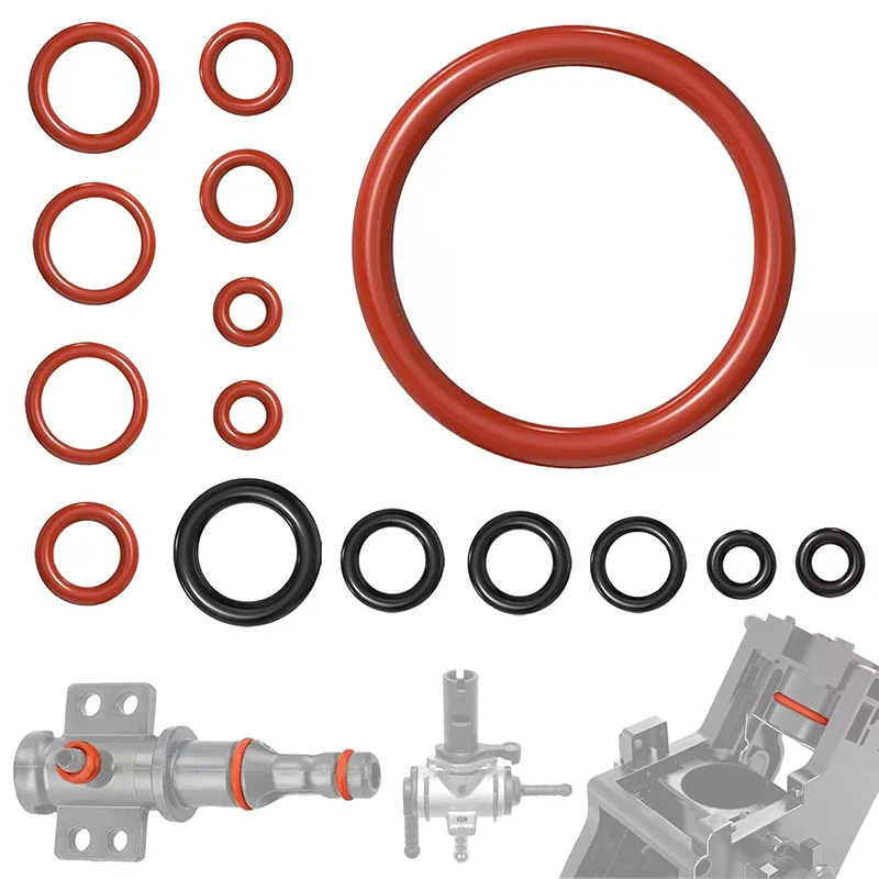 15Pcs O-Ring Seal Kit Silicone Gasket For Saeco Coffee Machine Brewing Group Spout Connector Sealing Rings Accessories