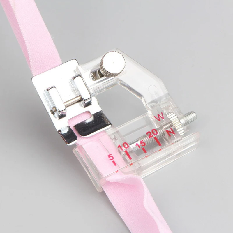 Adjustable Bias Tape Binding Foot Snap On Presser Foot For Most Of Low Shank Sewing Machine Accessories