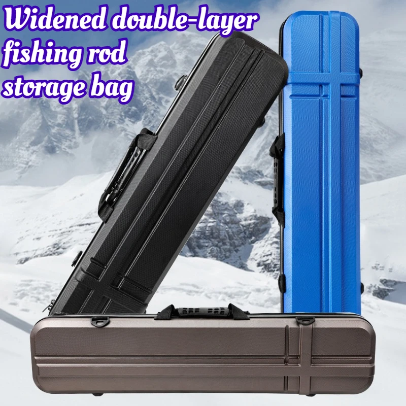 

Расширенная двухслойная сумка для рыболовных снастей с защитой от давления, твердая оболочка, большая вместительная сумка для хранения удочек, принадлежности для уличных снастей