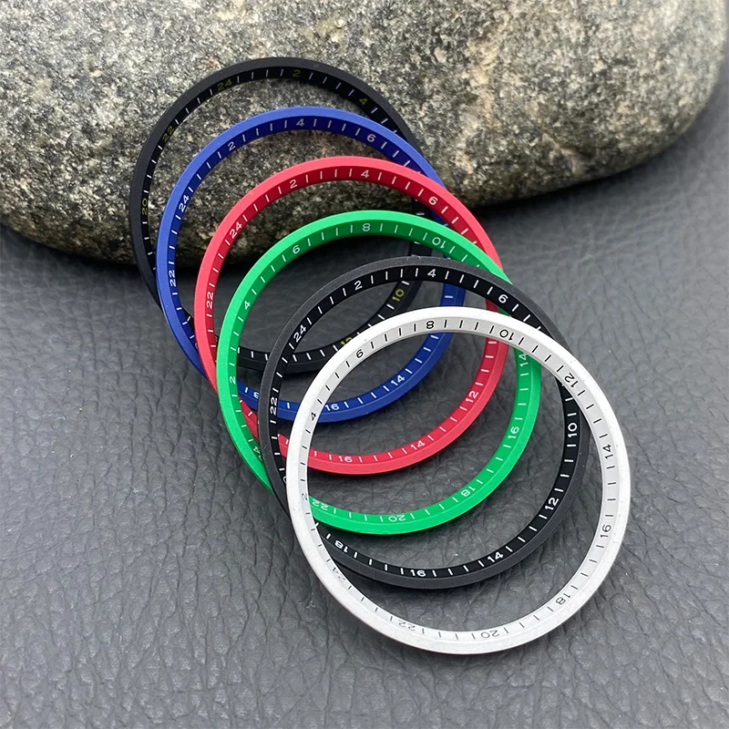 Mod 31.4*27.5mm Hard Plastic SKX007 5 SRPD Samurai Watch Chapter Ring Fits NH35 NH36 Automatic Movement Watch Case Replace Parts