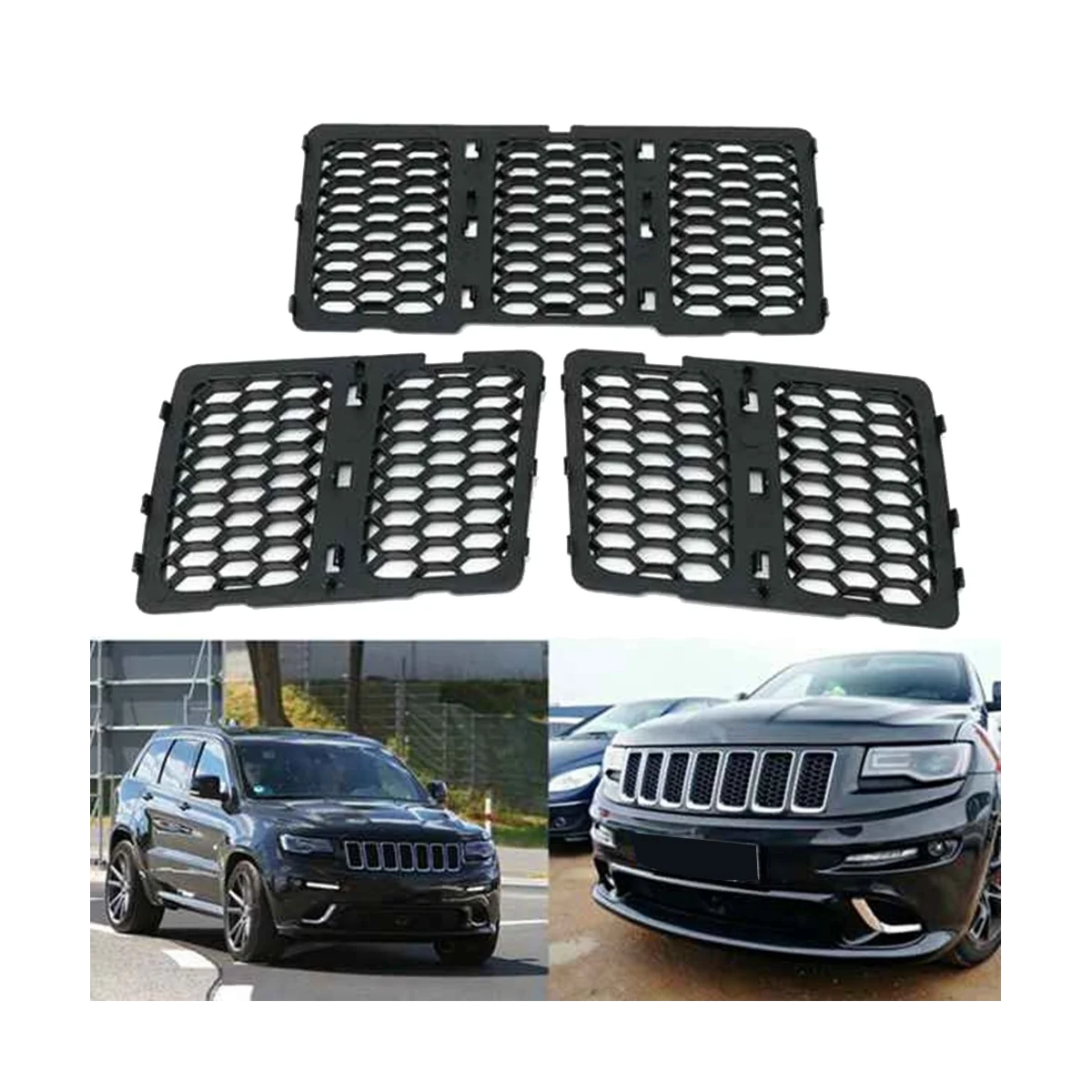 Middle Mesh Grille Front Grille Inserts Trim Black 68143074AD