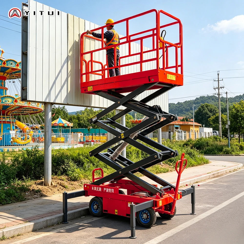 Mobile Hydraulic Aerial Work Platform Customized Loading Capacity Self‑propelled Scissor Lift For Indoor Construction Operations