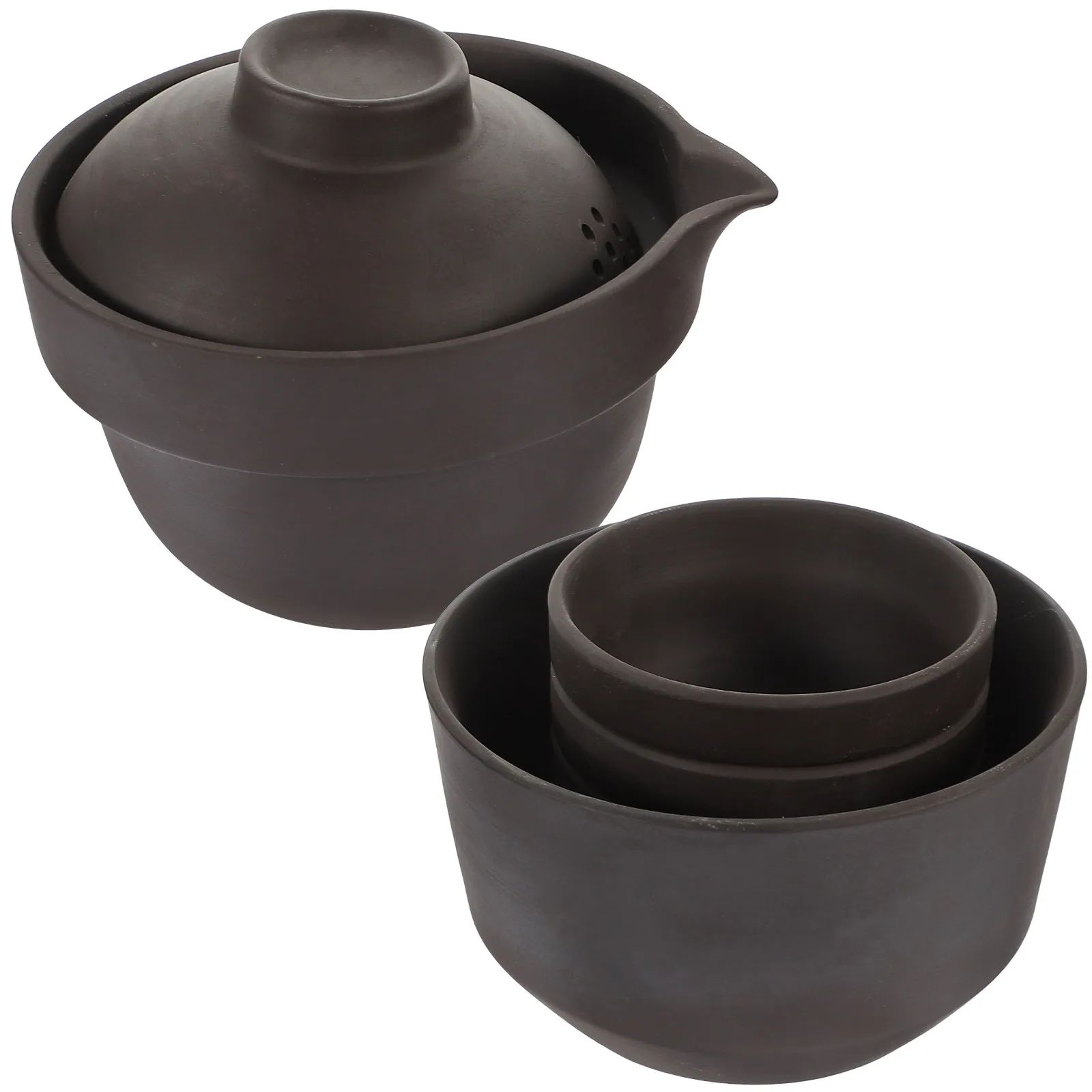 

1Set Purple Clay Kung Fu Tea Set with Design Portable Ceramic Travel Teaware Kit for Outdoor Activities Heat Resistant