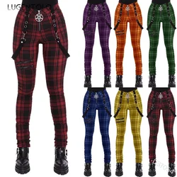 Women Plaid Pants Zipper Fashion Decorative Overalls Casual Trousers Thin Summer Spring Large Size New Long Pencil Available 5XL