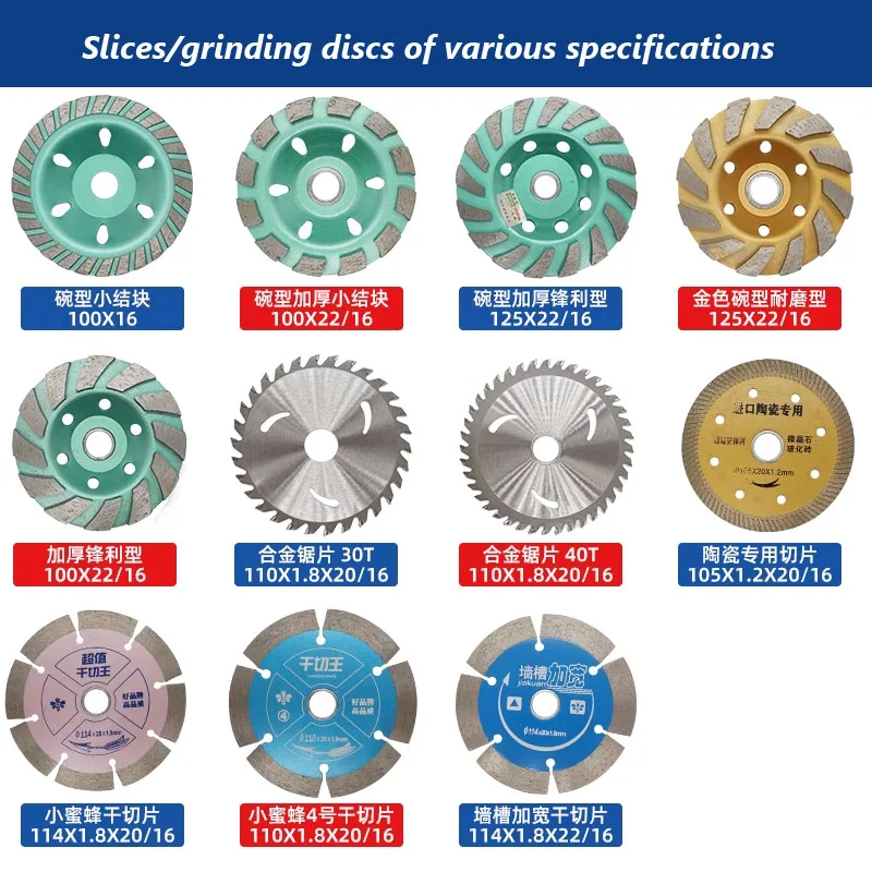 Angle grinder concrete cement floor bowl grinding disc D100 Grinding thick diamond cup grinding disc polishing dry cutting disc
