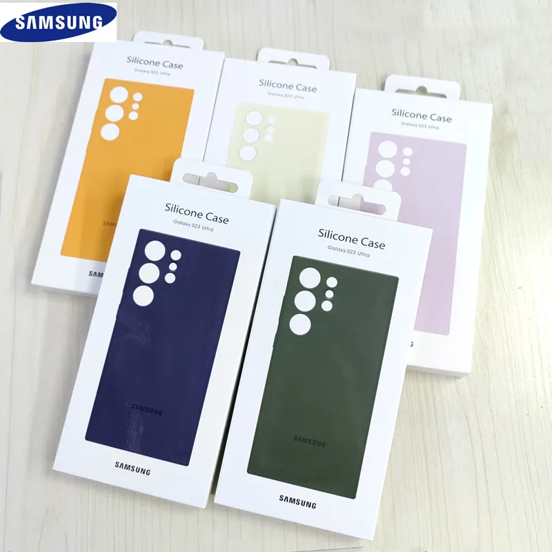 

Для Samsung Galaxy S23 Ultra S23UItra 5G шелковистый силиконовый чехол, роскошный мягкий сенсорный противоударный защитный чехол с коробкой
