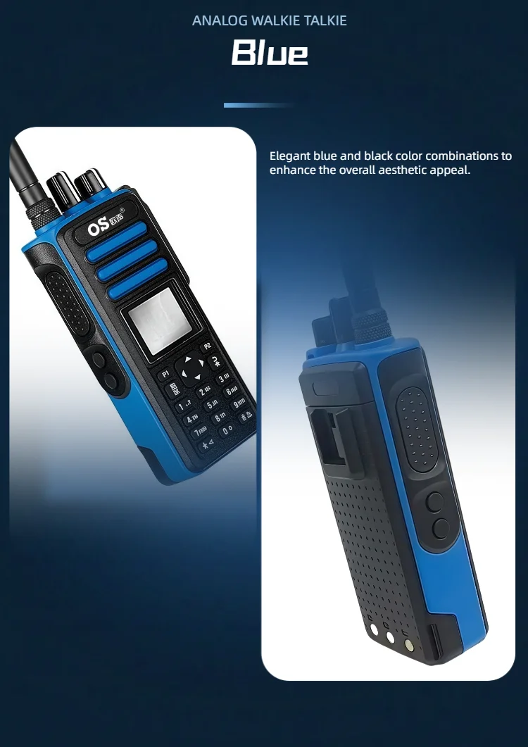 أجهزة اتصال لاسلكية طويلة المدى محمولة 10 وات OS-8668 VHF 136-174 شاشة LED DTMF جهاز اتصال لاسلكي