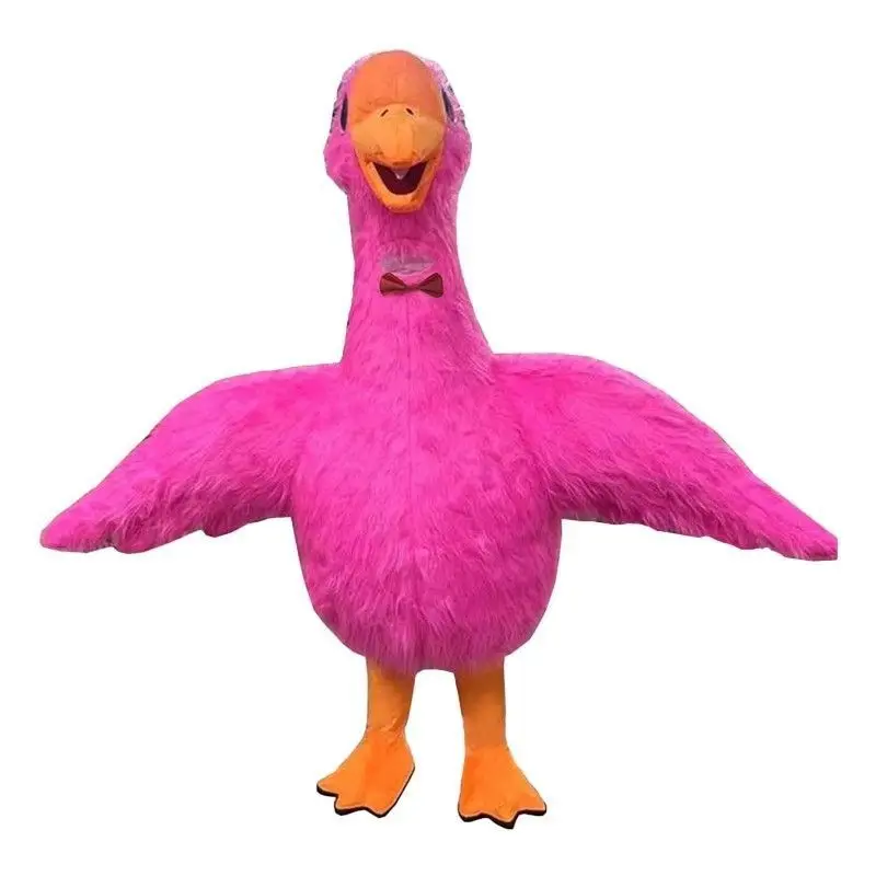 

Adult Inflatable Big White Goose Cartoon Mascot Costume Funny Walking Prop Doll Dress for Holiday Event Opening Party Promotion