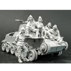 Modelo blanco de resina 1/35, modelo de resina de 5 miembros, requiere coloración Manual del modelo, sin tanque