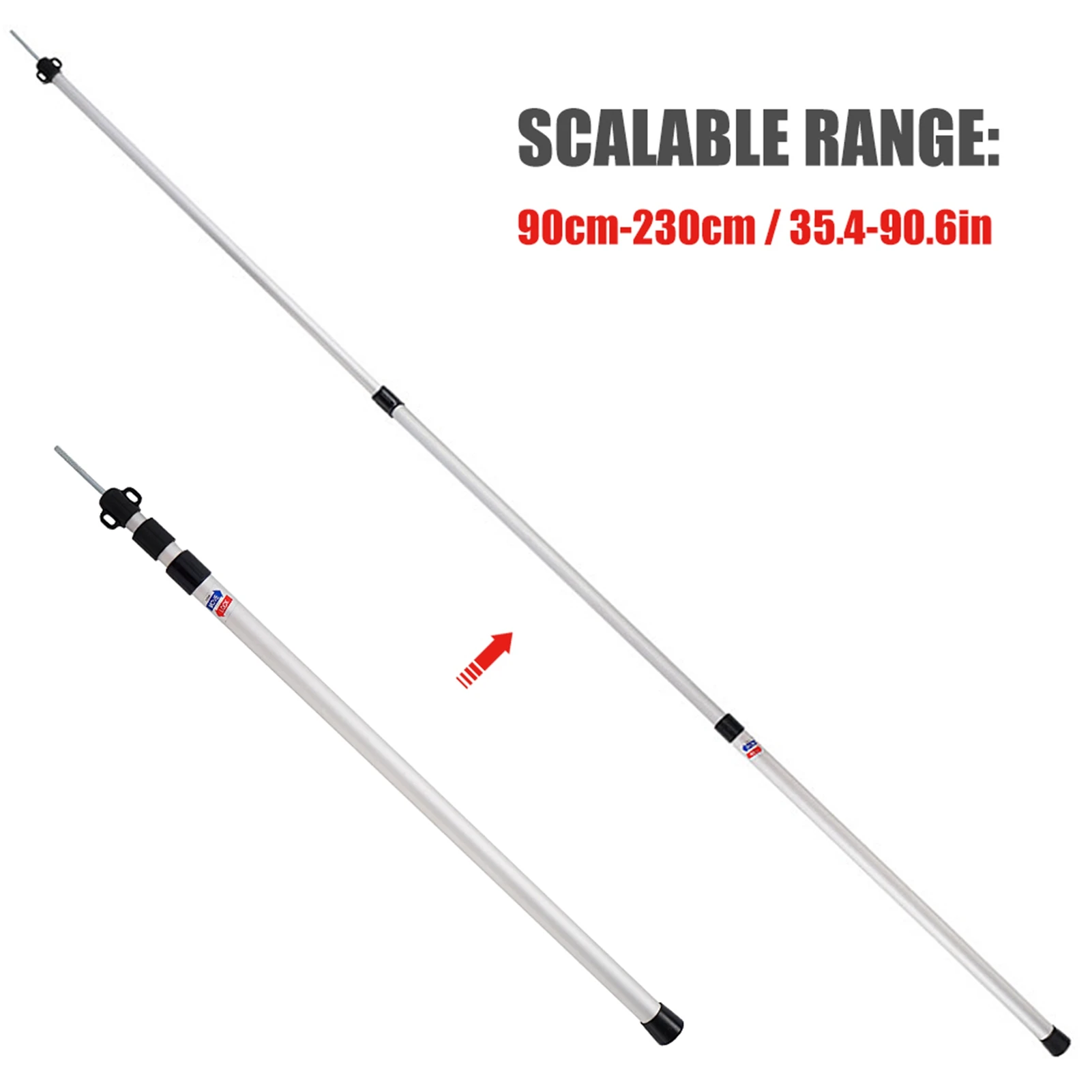 أقطاب خيمة سميكة من الألومنيوم - قضبان قابلة للتعديل للتخييم والمشي لمسافات طويلة وقماش القنب ومأوى الشاطئ واستبدال حقيبة الظهر