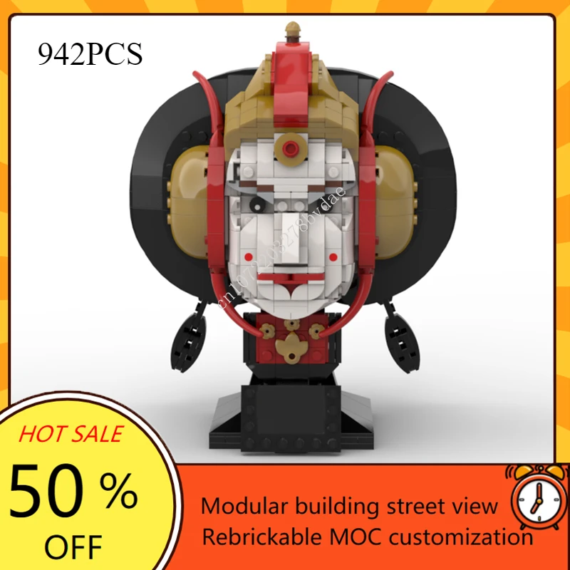 MOC Space Helmet Series Queen Outfit, Megafigure Model, bloques de construcción, tecnología, ladrillos, juguetes de montaje creativos DIY, regalos para niños