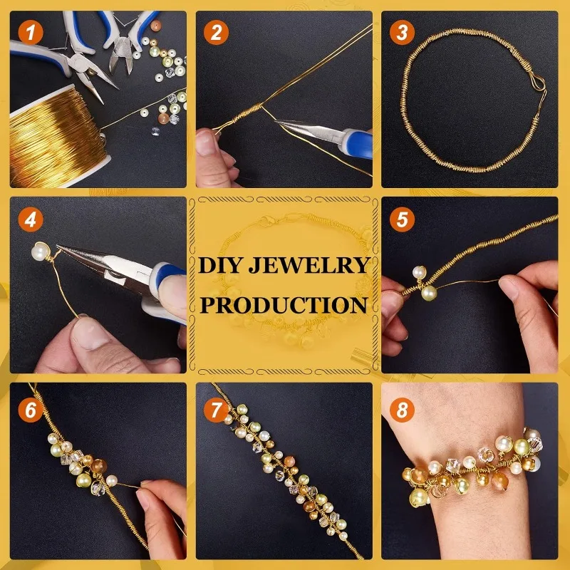 Fil d'artisanat en aluminium anodisé, artisanat de bijoux, perles exécutives, couleur florale, calibre 20, 770FT, 230mm d'épaisseur, 0.8m