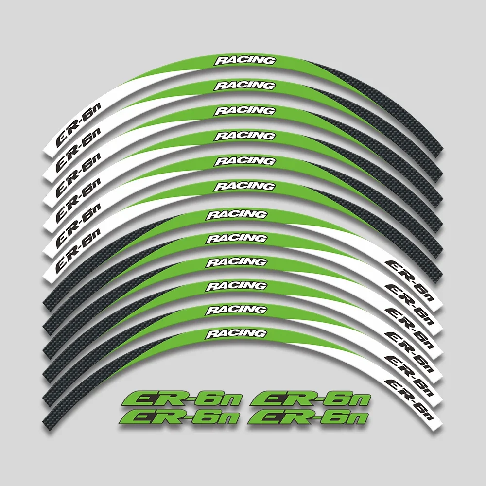 ER6N Sticker Wheel Hub Reflective Stripe Rim Tire Waterproof Decorative Decals Fit For Kawasaki ER-6n