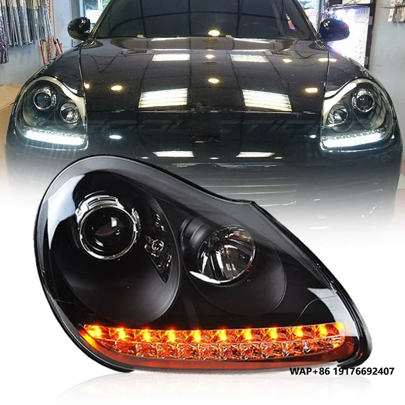 For  Cayenne 957 Headlights 2004 2005 2006 LED Headlight Assembly with Daytime Running Lights