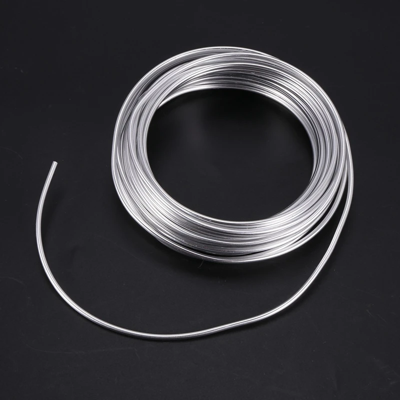 2X 3Mm Aluminium Wire 10M Craft Silver Wire For Jewellery Making Clay Modelling Bonsai And Model