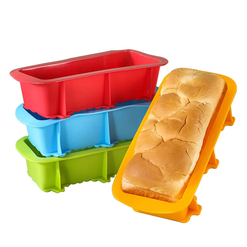 Household Rectangular Silicone Mold Candy Toast Mould Easter Bread DIY Kitchen Supplies Cake Bakeware Pan Baking Tools