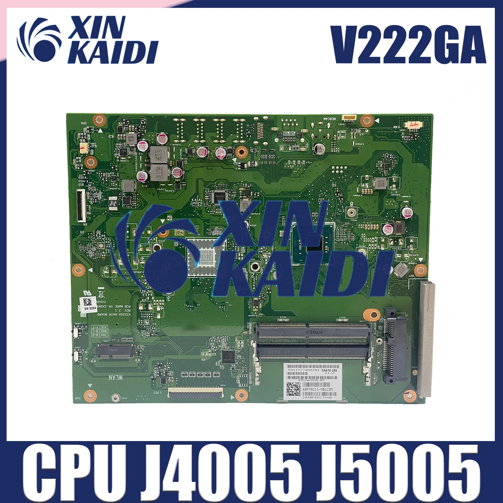 

V222GA Notebook Motherboard For ASUS AIO Laptop Mainboard With CPU J4005 J5005 DDR4 100% Tested Fully OK