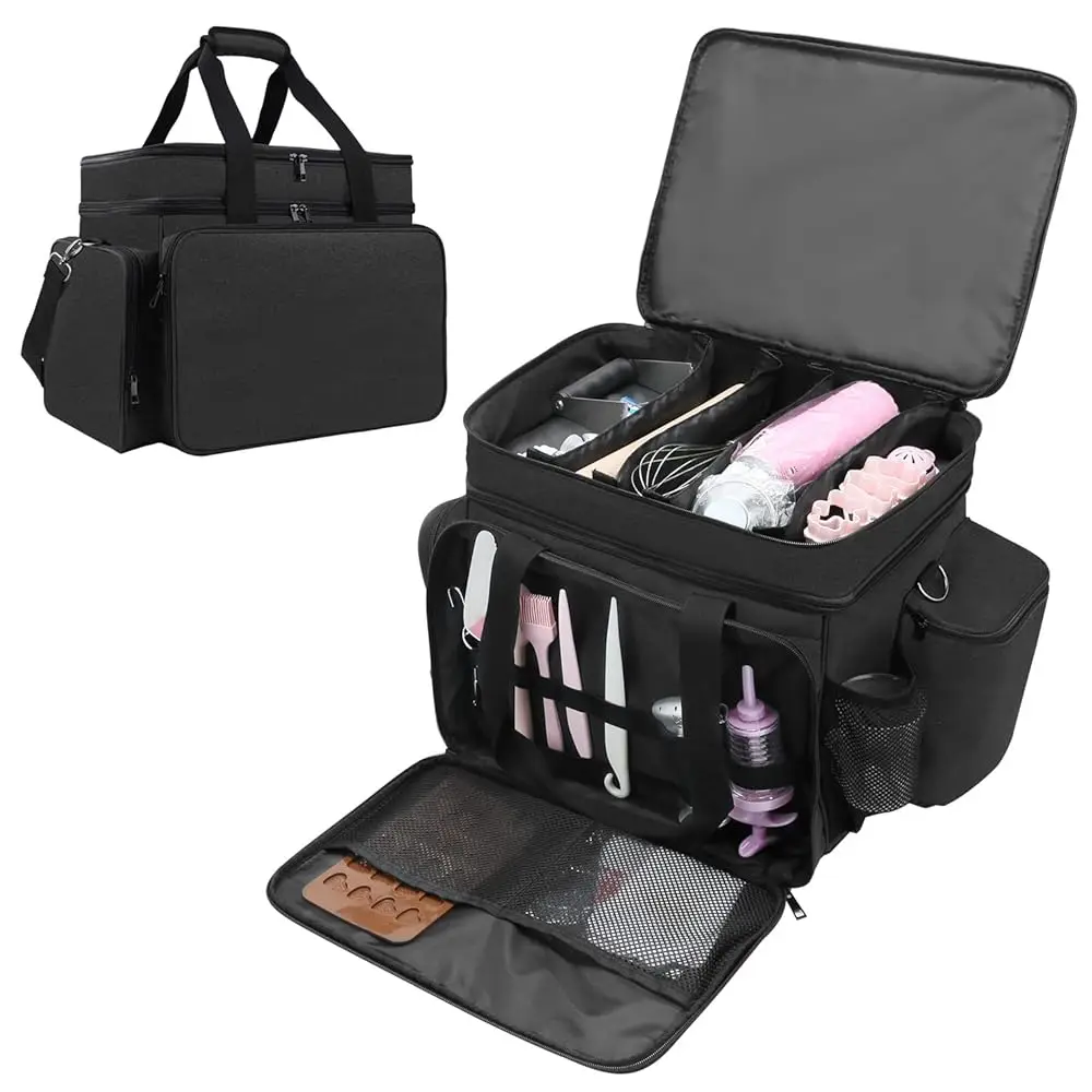 

Baking Supplies Storage Bag For Bakers/Pastry Chefs, Cake Decorating Tool Caddy,Suitable For Cake Decorating,Baking Pan,Baking